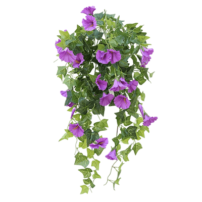 Chute Lierre Artificiel avec Fleurs Violettes