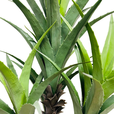 Agave artificielle haut de gamme avec pot texturé – 111 cm