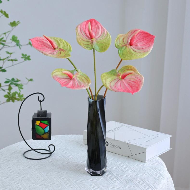 Anthurium artificiel sur tige - 60 cm