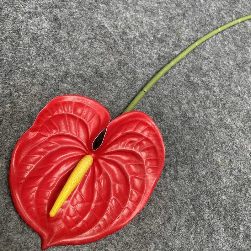 Anthurium artificiel sur tige - 60 cm