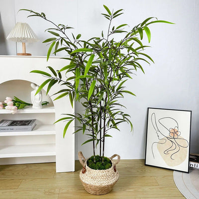 Bambou Artificiel à Tige Noire – Plante Décorative (130 cm, 160 cm, 210 cm)