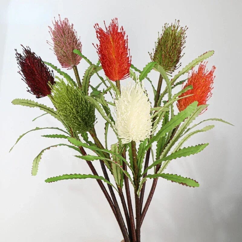 Banksia - Branche fleurie artificielle - 70 cm