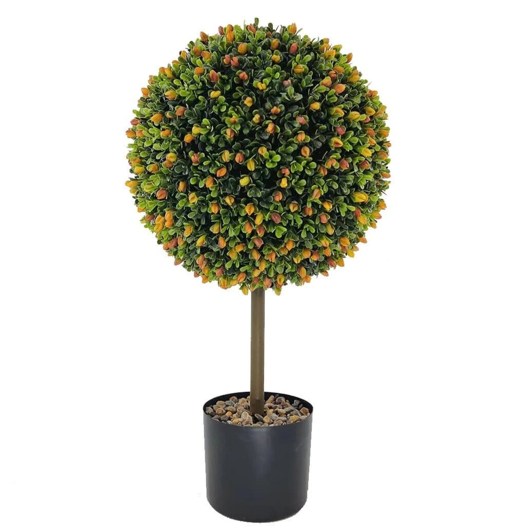 Boule de Buis Coloré en Pot Haut de Gamme - 62 cm