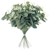 Bouquet Artificiel Eucalyptus et Fleurs Blanches