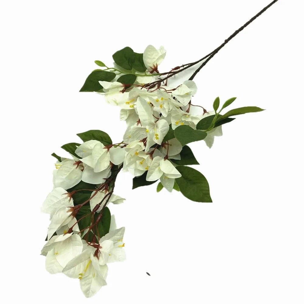 Bouquet Bougainvillier Artificiel Blanc - 77 cm