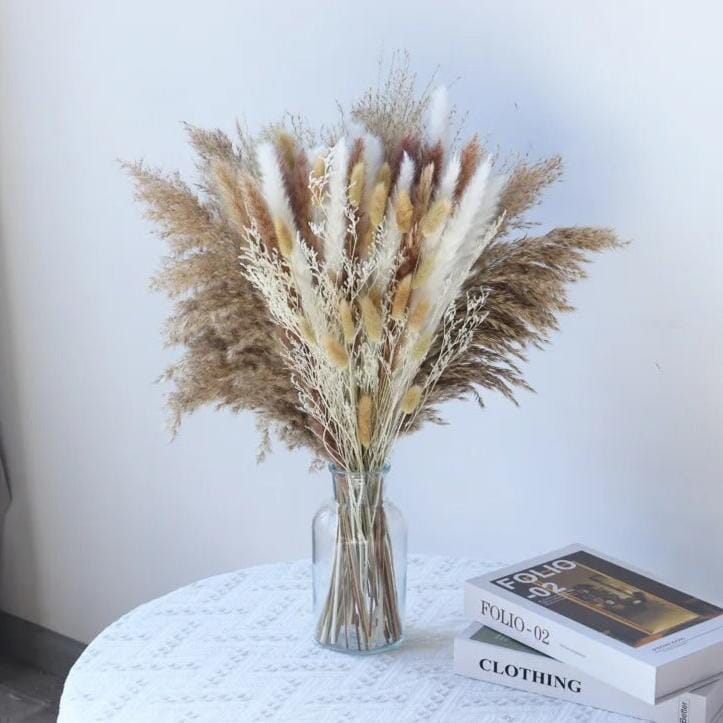 Bouquet de Fleurs Séchées – Pampas Naturel et Lagurus