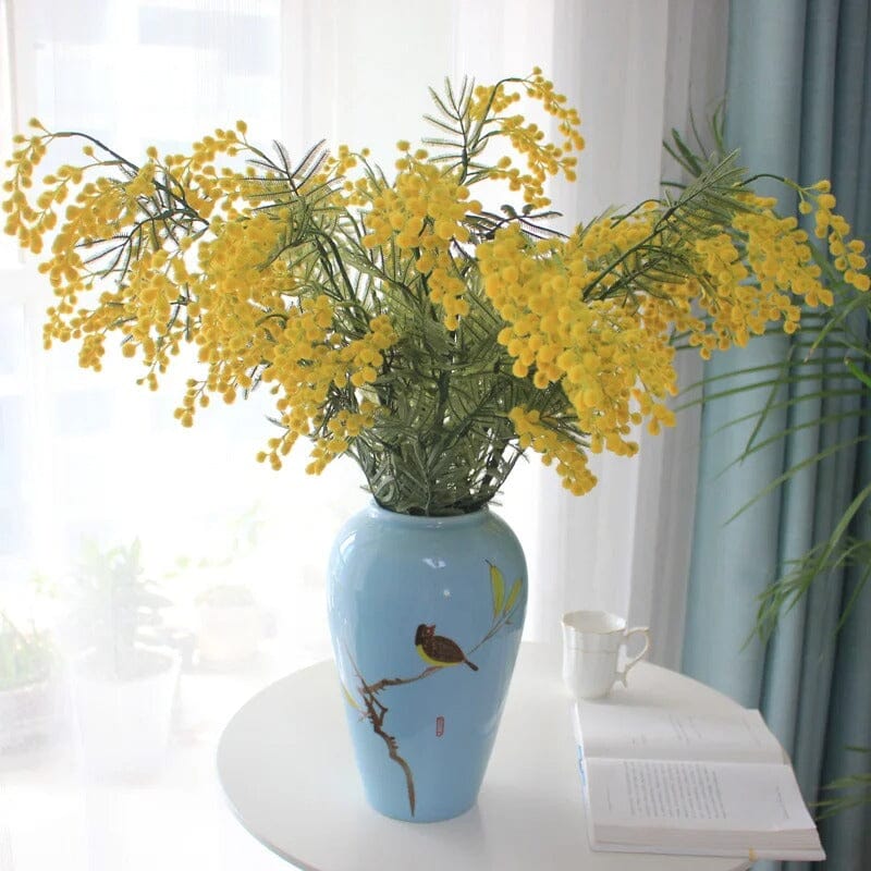 Bouquet de Grand Mimosa Artificiel - 57 cm