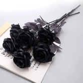 Bouquet De Rose Artificielle Noire (5 Roses) - 50 cm