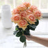 Bouquet de Rose Artificielle Orange (Par 15) - 42 cm