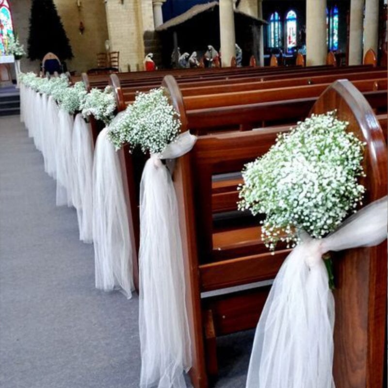 Bouquet Gypsophile Artificiel Blanc Pur (20 Tiges)