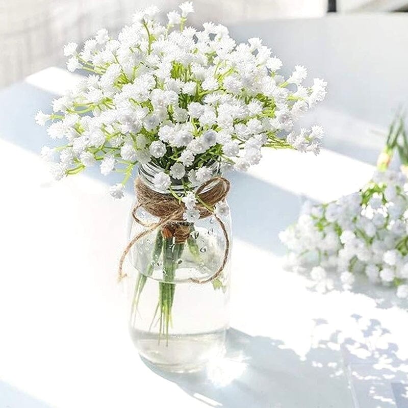 Bouquet Gypsophile Artificiel Blanc Pur (20 Tiges)