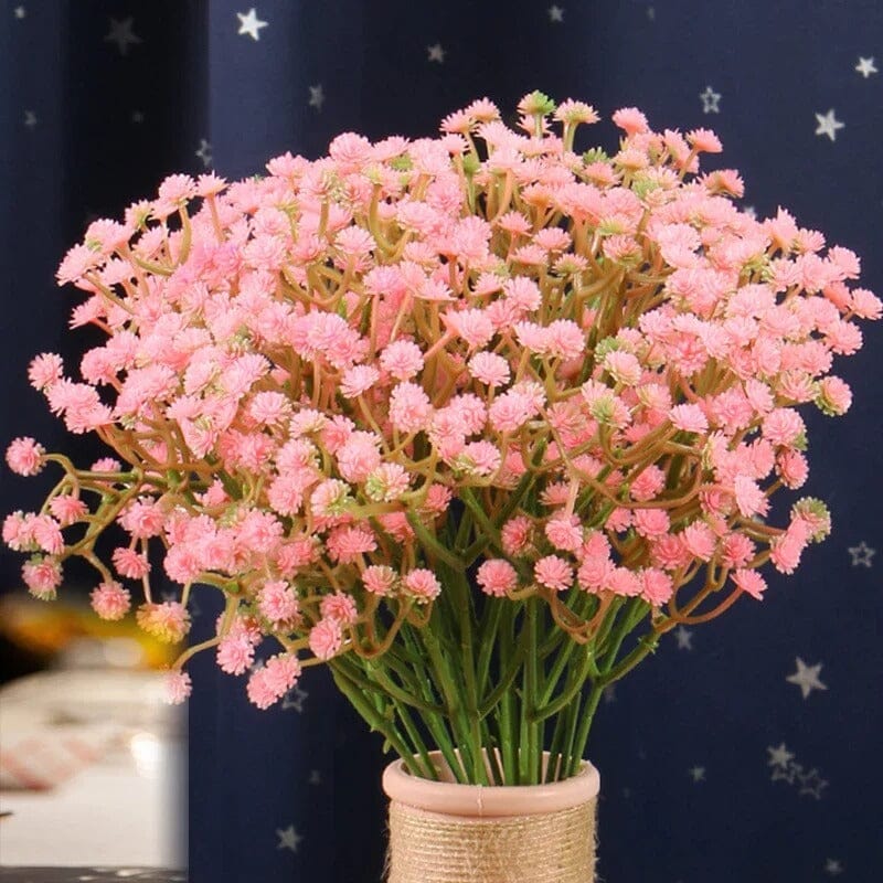 Bouquet Gypsophile Artificiel Rose Doux (20 Tiges)