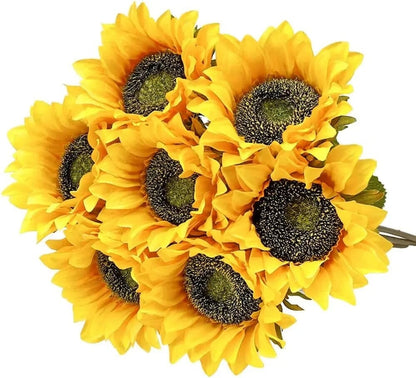 Bouquet Tournesol Artificiel - Lot de 7 - 45 cm