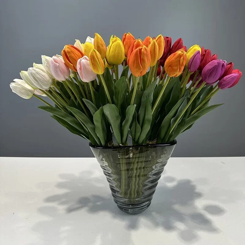 Bouquet tulipe artificielle haut de gamme - 50 cm