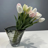 Bouquet tulipe artificielle haut de gamme - 50 cm