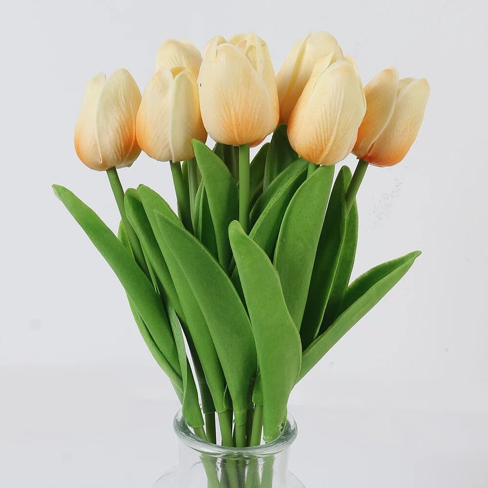 Bouquet Tulipe Artificielle - Jaune (10 Fleurs)