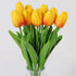 Bouquet Tulipe Artificielle - Jaune Orangé (10 Fleurs)