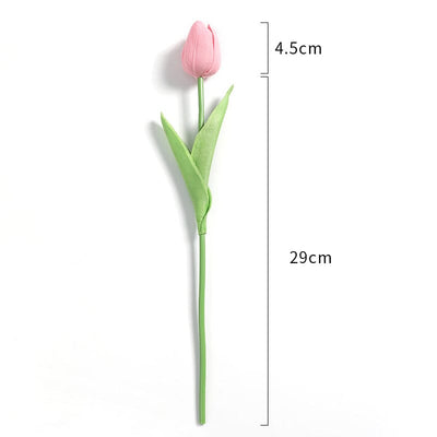 Bouquet Tulipe Artificielle - Rose clair (10 Fleurs)