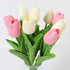 Bouquet Tulipe Artificielle - Rose et Crème (10 Fleurs)