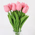 Bouquet Tulipe Artificielle - Rose Vif (10 Fleurs)