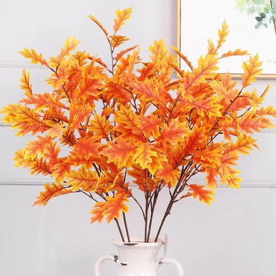 Branche de Chêne Artificielle Orange - 94 cm