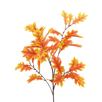 Branche de Chêne Artificielle Orange - 94 cm