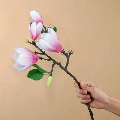 Branche de Magnolia Artificiel Fleuri - 68 cm