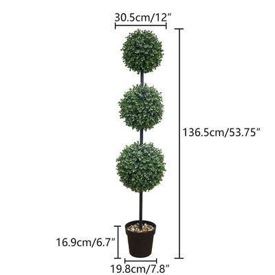 Buis Artificiel en Boules - Trois Sphères - 136 cm