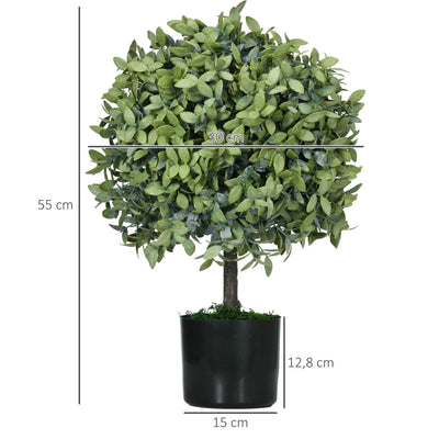 Buis Artificiel Extérieur en Pot (Par 2) - 55 cm