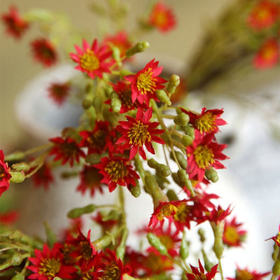 Chrysanthème Artificiel Rouge - 52 cm