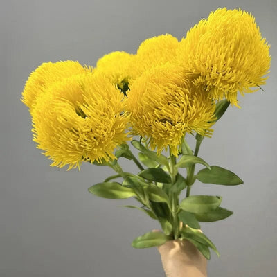 Chrysanthème Pompon Artificiel Haut de Gamme - 50 cm