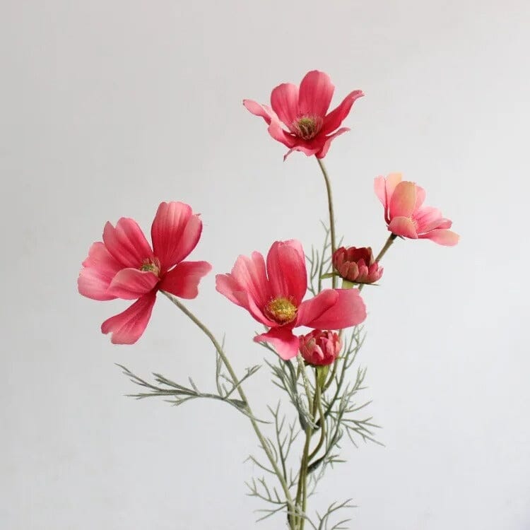 Cosmos Artificiel Rouge Clair - (Par 5) - 60 cm