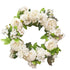 Couronne de Fleurs Artificielles Florale Blanche