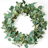 Couronne Gypsophile et Eucalyptus - 50 cm