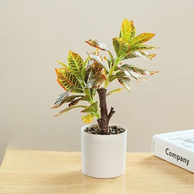 Croton Artificiel en Pot - 33cm