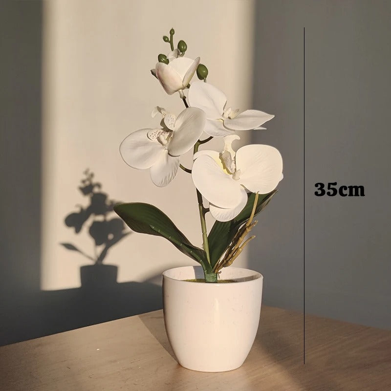 Fausse Orchidée Artificielle en Pot - 35 cm 