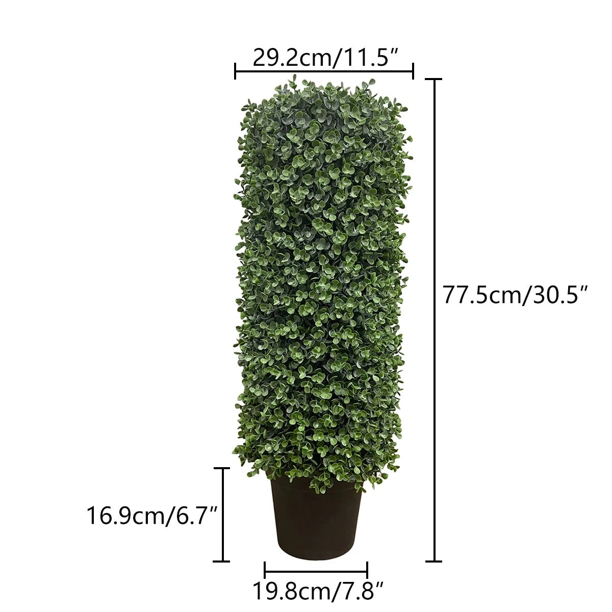 Buis Artificiel en Colonne - 78 cm - Luxe