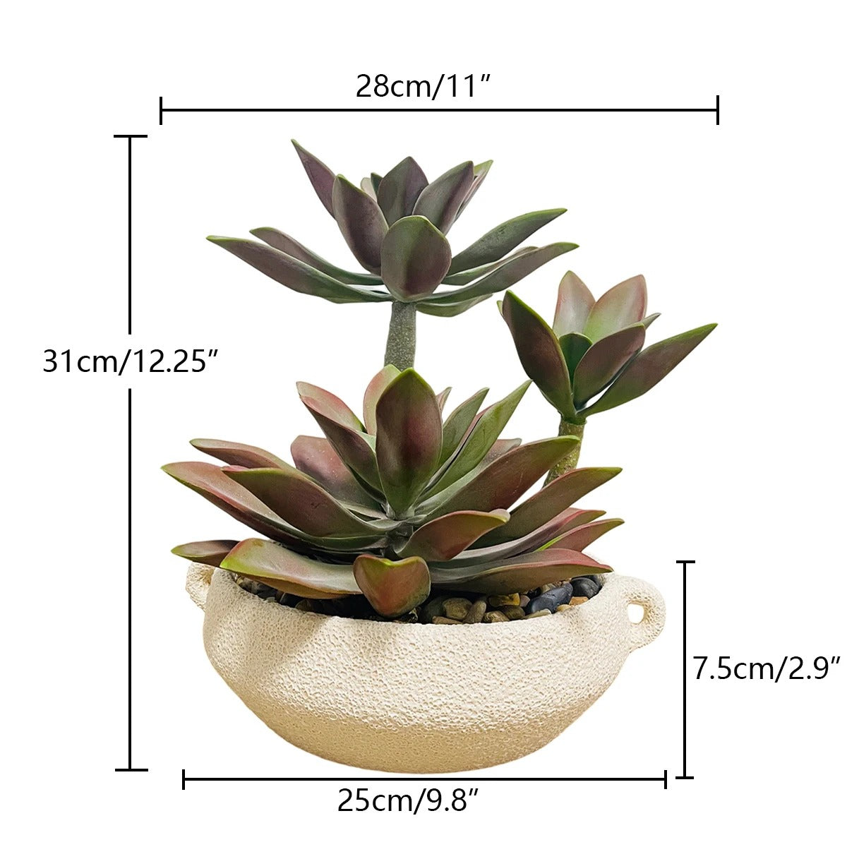 Plante Artificielle Grasse avec Pot (succulente)