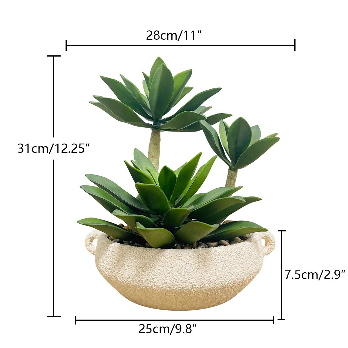 Plante Artificielle Grasse avec Pot (succulente)