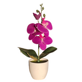 Fausse Orchidée Artificielle en Pot - 35 cm Violet