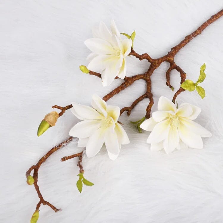 Fausse Branche Magnolia Artificiel Blanc - 79 cm