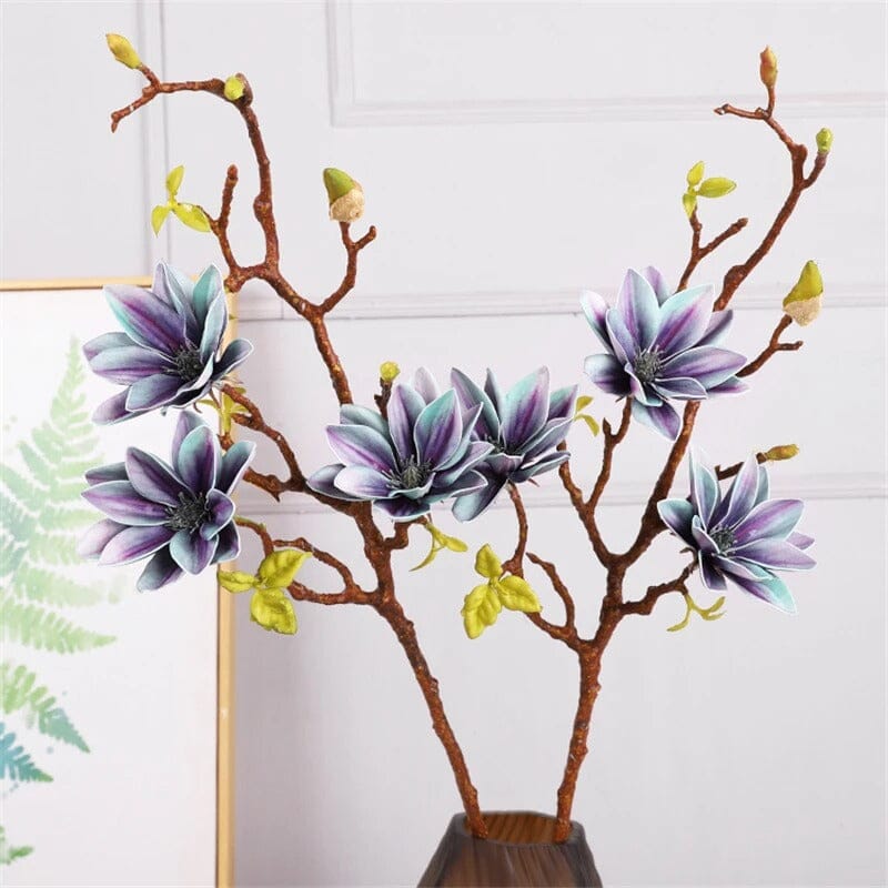 Fausse Branche Magnolia Artificiel Bleu - 79 cm