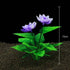 Fausse Plante Artificielle pour Aquarium avec Fleurs Violettes - 15cm