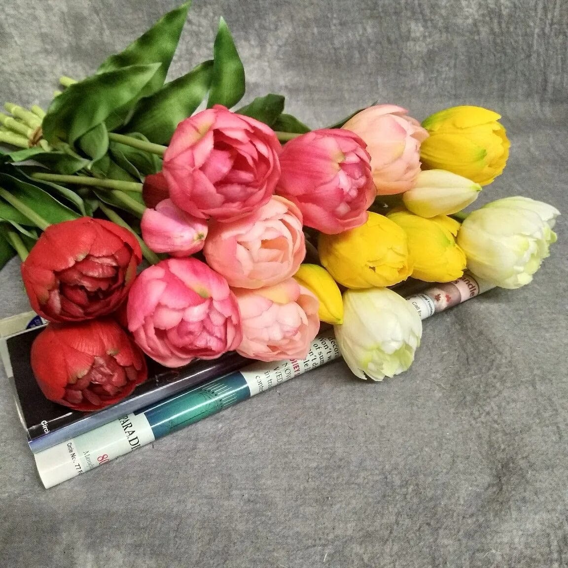 Fausses Tulipes Roses - Haut de Gamme (5 Tiges)