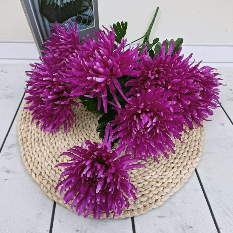 Faux Bouquet de Chrysanthèmes Artificiels - 60cm