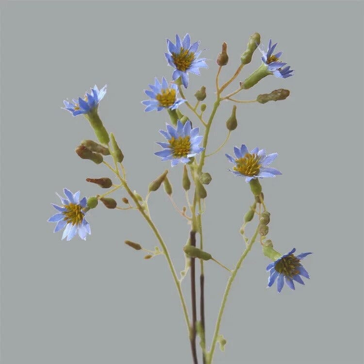 Faux Chrysanthème Bleu Azur - 52 cm