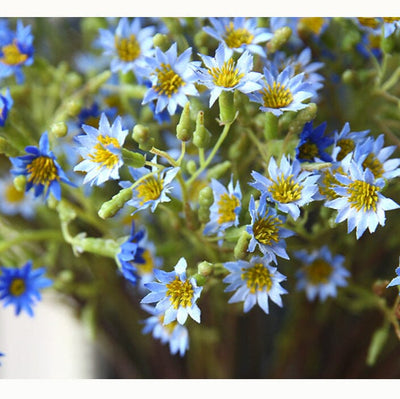 Faux Chrysanthème Bleu Azur - 52 cm