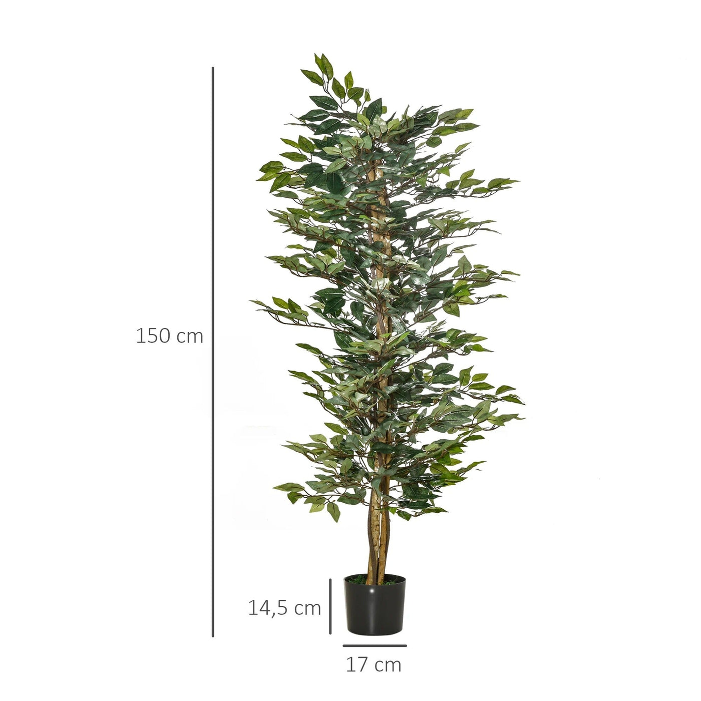 Ficus Plastique Haut de Gamme - 150 cm