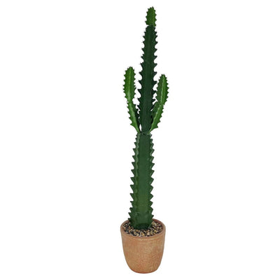 Grand Cactus Artificiel Haut de Gamme en Pot - 99 cm