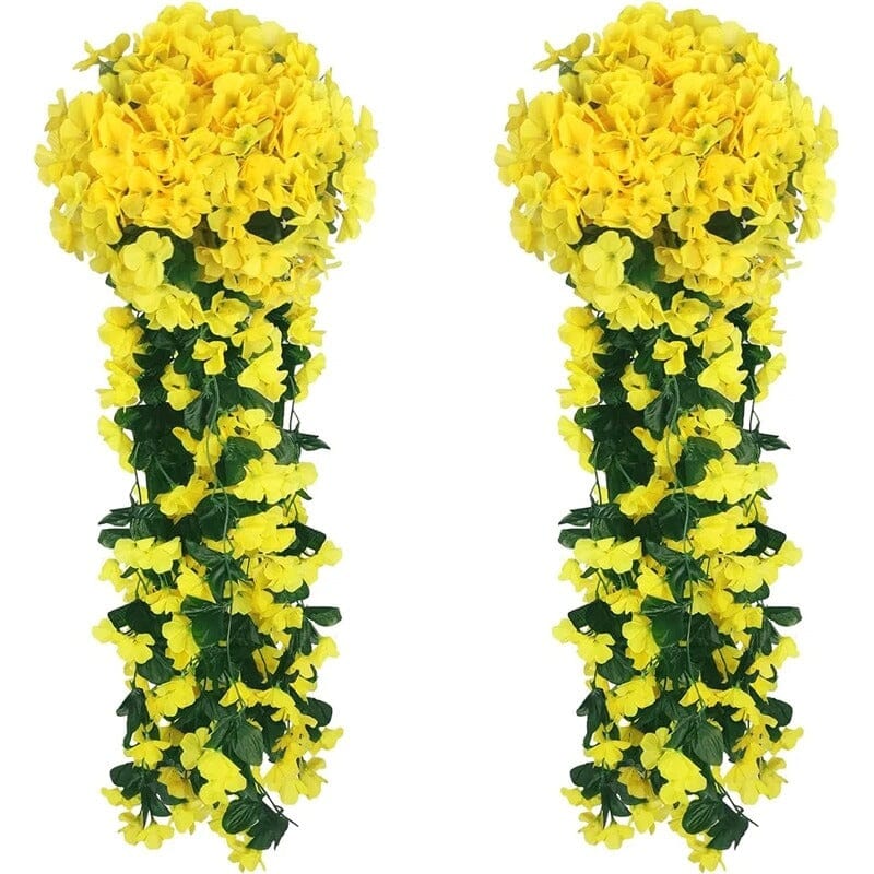 Guirlandes de Fleurs Artificielles Suspendues - Jaune